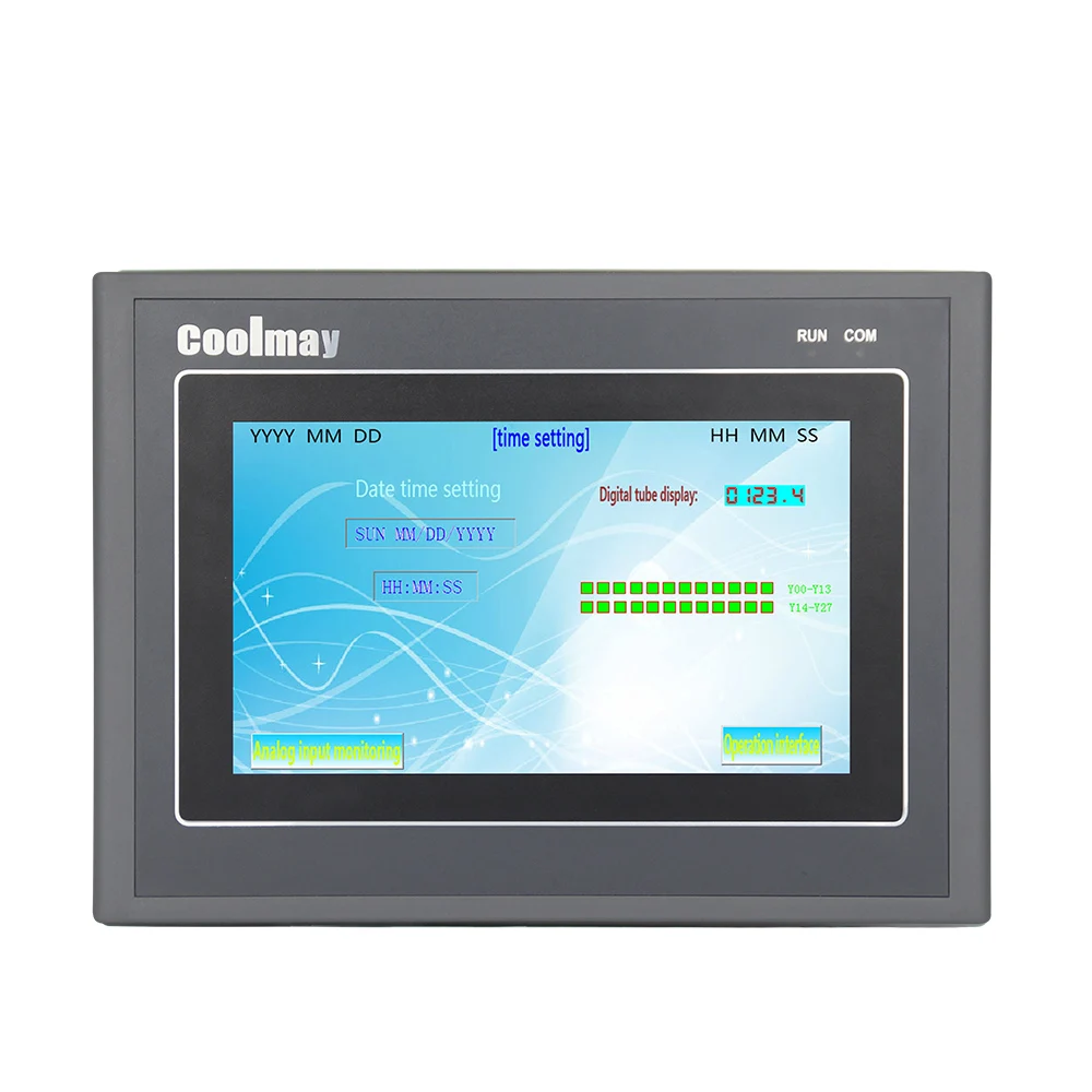 analog programmable stepper motor controller with 7 inch true color HMI touch screen panel
