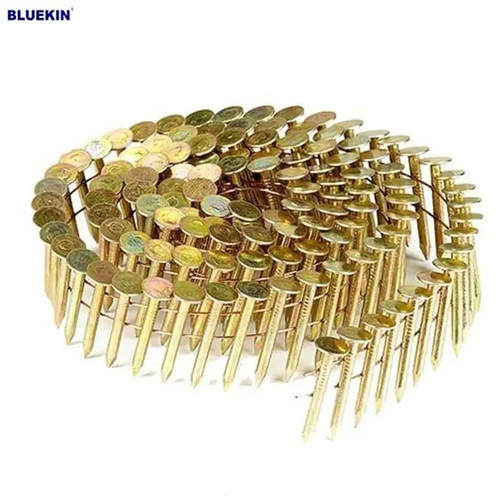 15 degree 1 1/4' 3 1/4 Wire collated roofing nails galvanized coil roofing nails