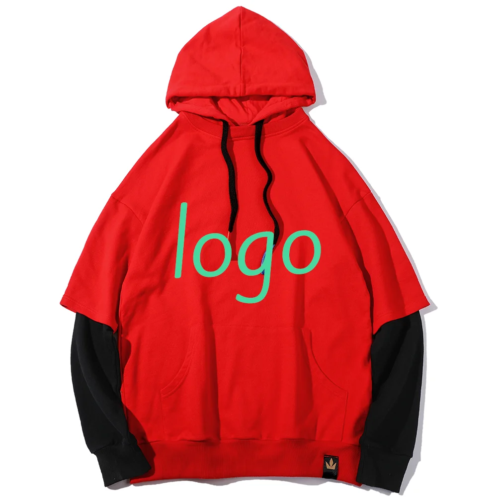 Hip Hop With Fleece Men Hoodies Sweatshirt Swag Solid  Pullover Sweatsuit Oversize Dropped tton Hoodie Sweatshirt