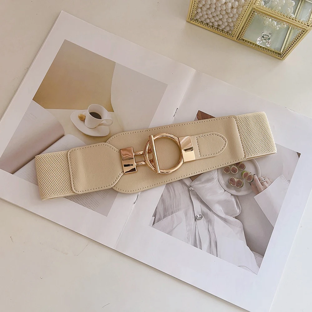 Wholesale Belt Women Gold Buckle Elastic Waist Band Dresses Waistband Plus Size Girls Waistband Waist Seal Belt