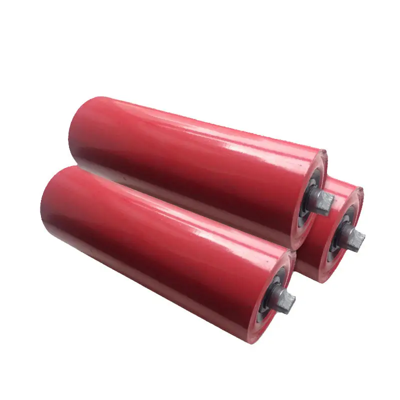 Idler Mining Professional Design Drawing Impact Conveyor Roller Factory Rubber Coated Conveyor Rollers