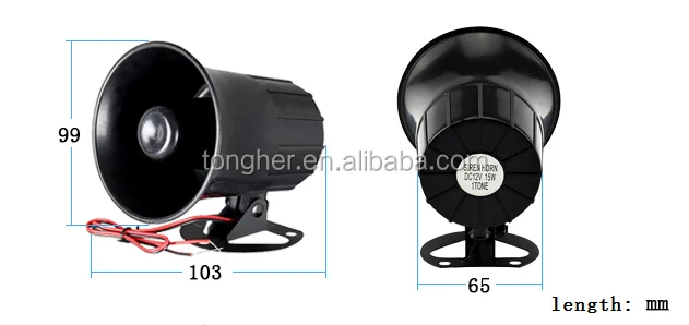 110db Waterproof Voice Speaker for Electric Fence House School Shopping Mall Outdoors Security System Alarm Siren Accessories