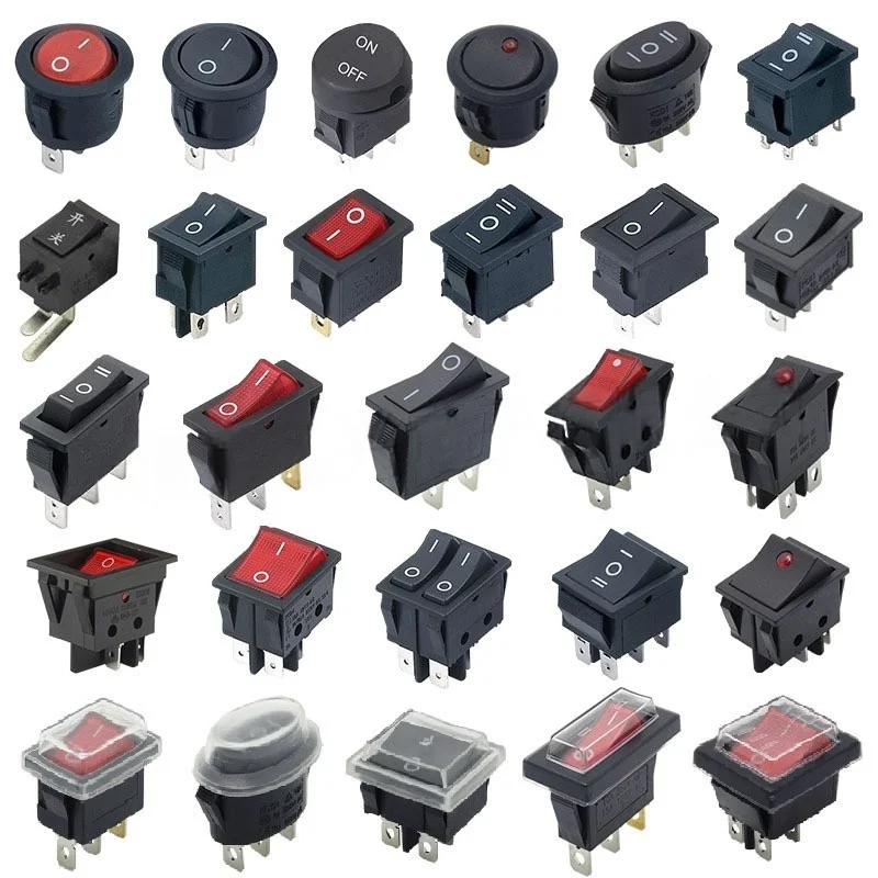 Factory Supply 16A 2 Gear Double Rocker Switch 6 Feet Electric hot pot switch