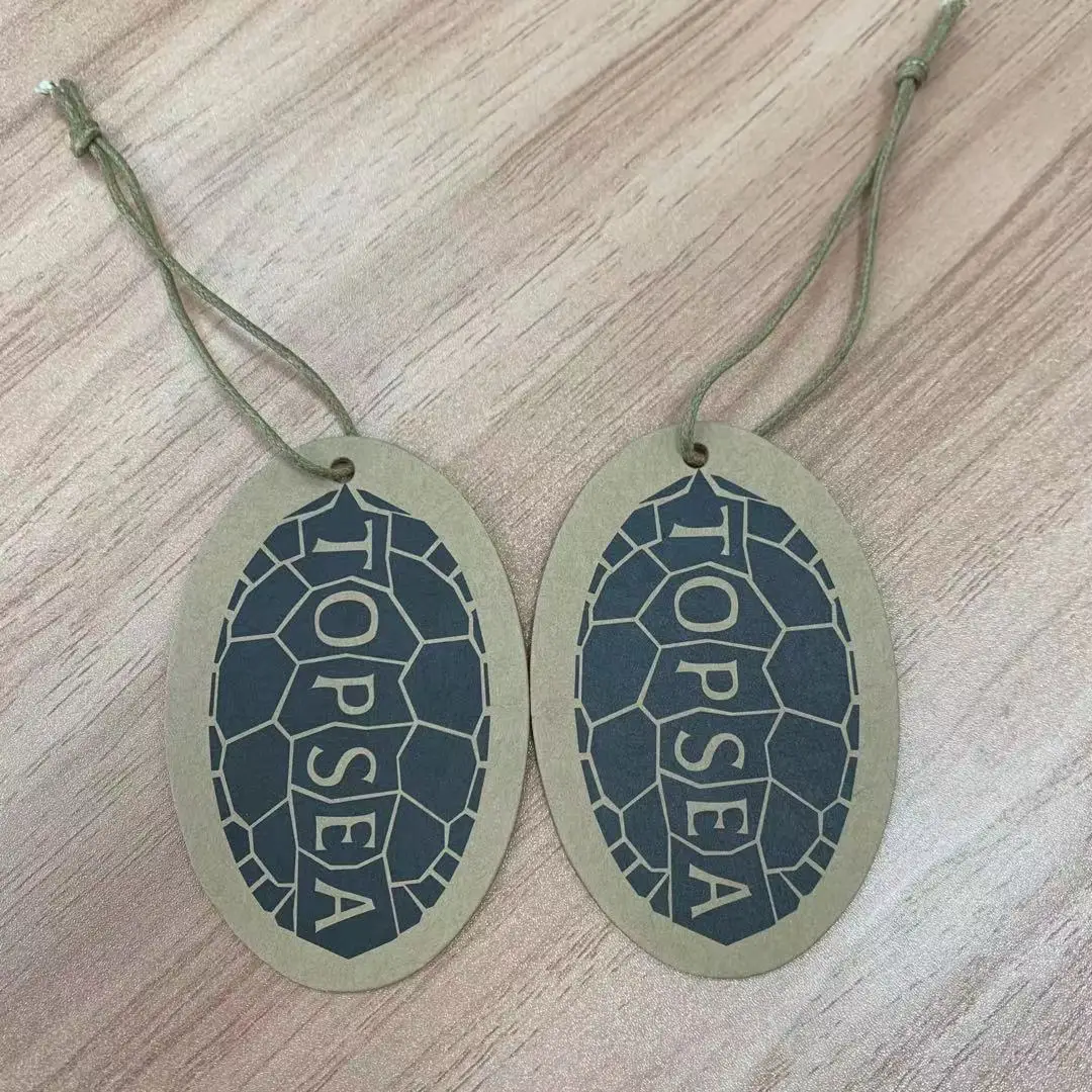 Printing black pricing hang tag with barcode custom design clothing hang tag labels for jeans recyclable