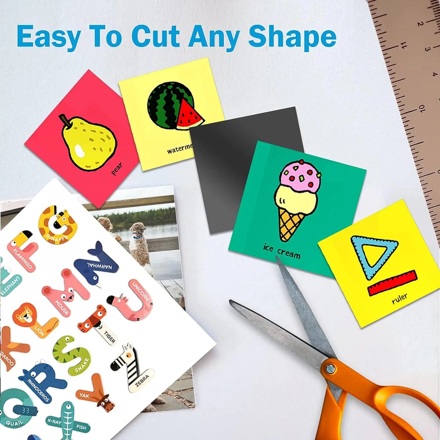 5 Pcs 4R Printable Magnetic sheets Non Adhesive 13.5mil 4 x 6 inches Thick Magnet Matte Photo Paper for Inkjet Printers