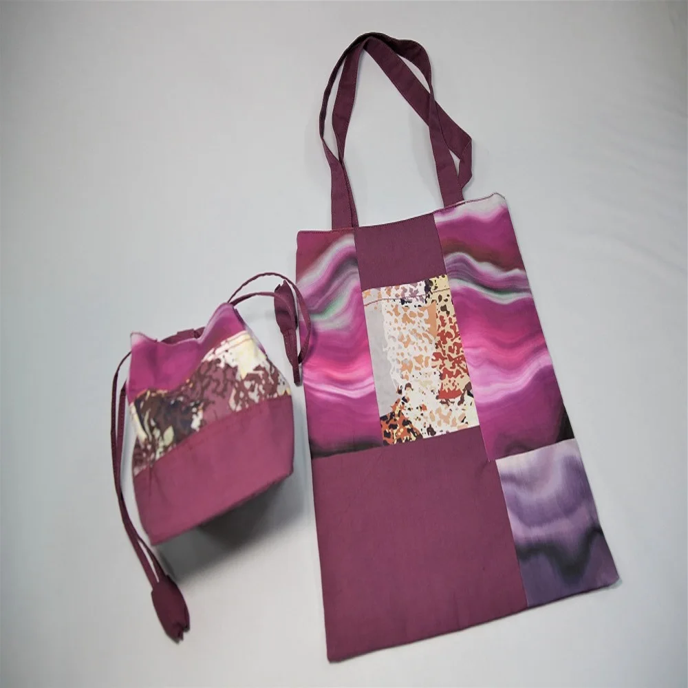 
New Products Beautiful Woven Drawstring Rose Red Shopping Shopping Bags For Students 