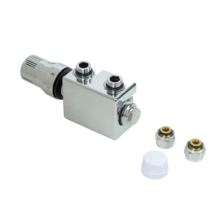 Six-way Chrome Cover Temperature Control Lightweight Thermostatic H-Valve for Home Heating Radiator