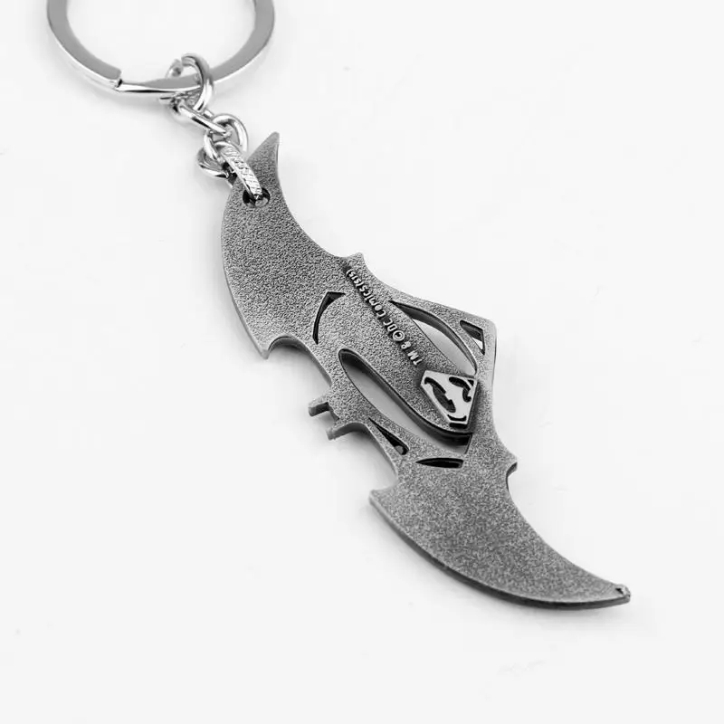 Metal Keychain Film Set Movie Props Gifts Multi-coloured Bat Man V Super Man Custom Logo Key Chain
