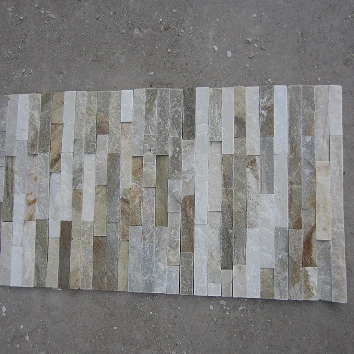 
Natural White Quartz split face cladding Stone Exterior decorative Culture wall Panels Covering Stones 