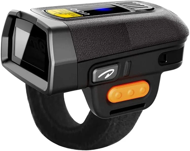 Promotion 2D finger barcode scanner match with wearable tablets BT wireless QR code finger scanner