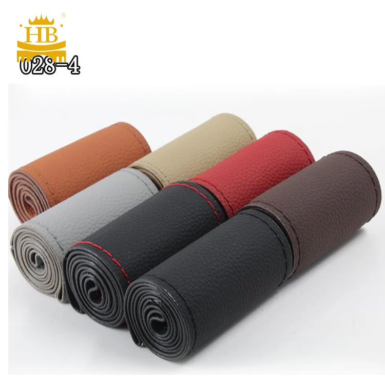 Car Covers Steering Wheel Leather Embossed Sports Hand Stitched Steering Wheel Cover