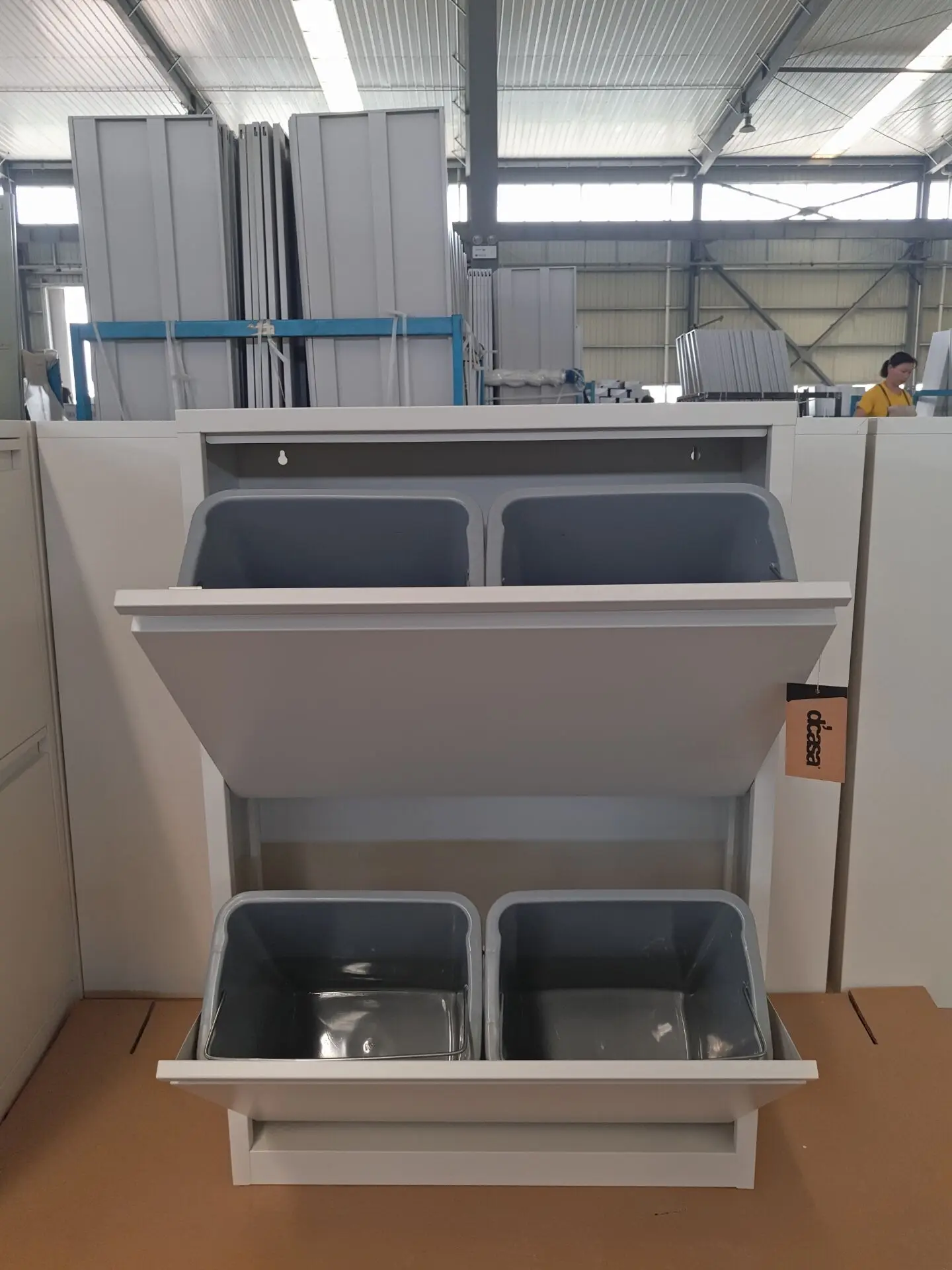 steel recycling trash bin sorting garbage bins dual trash and recycling bin recycling cabinet