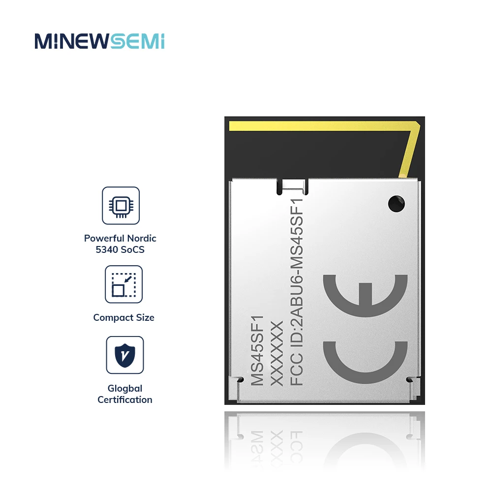 CE FCC 48GPIO Dual-Core nRF5340 Nordic Bluetooth BLE 5.3 Module PCB Antenna Support LE Audio