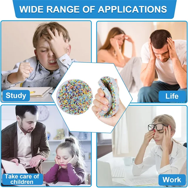 Unisex Adult Sensory Fidget Toys Round Shaped Silicone Pick Pads for ADHD OCD Trichotillomania Relief for 5 7 Years Boys Girls