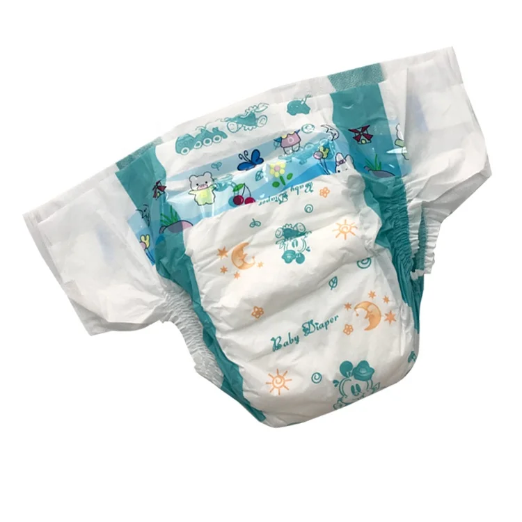 Economic diaper OEM&ODM PE film disposable wholesale baby diapers in bales