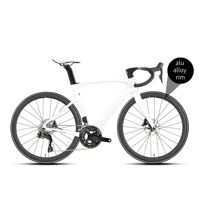 Twitter CYCLONE Carbon Fiber Road Bike 7170 Electronic Transmission 24 Speed Hydraulic Disc Brake Cycling Bicycle 105 700C