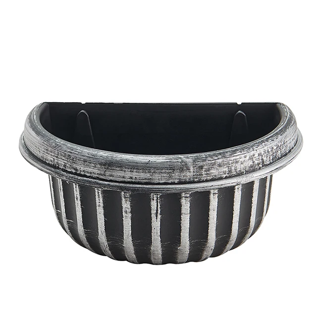 Plastic Semicircular outdoor planters cheap plastic flower pots garden Hanging on The Wall