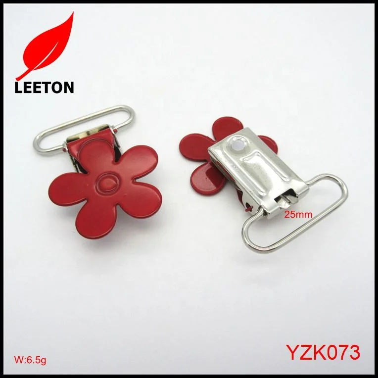 Заводская поставка, 1,0 дюйма, безопасные цветные детские зажимы для пустышек в форме цветка