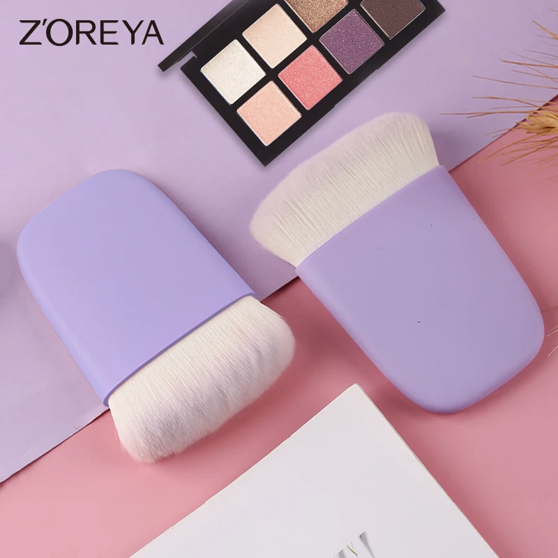Single Makeup Brush Purple Flat  Blush Brush Beauty Tools Professional Customized Logo