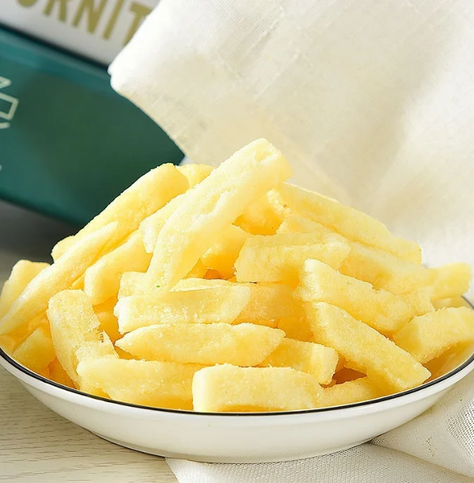 Hot Sale French Fries Dehydrated Dried Vegetables Vacuum Fried Crisp Potato Strips Snack