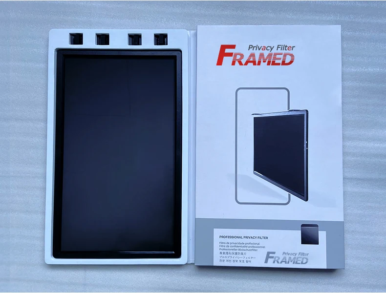 Wear-resisting removable Translucence frame PET privacy filter for imac 24 screen protector