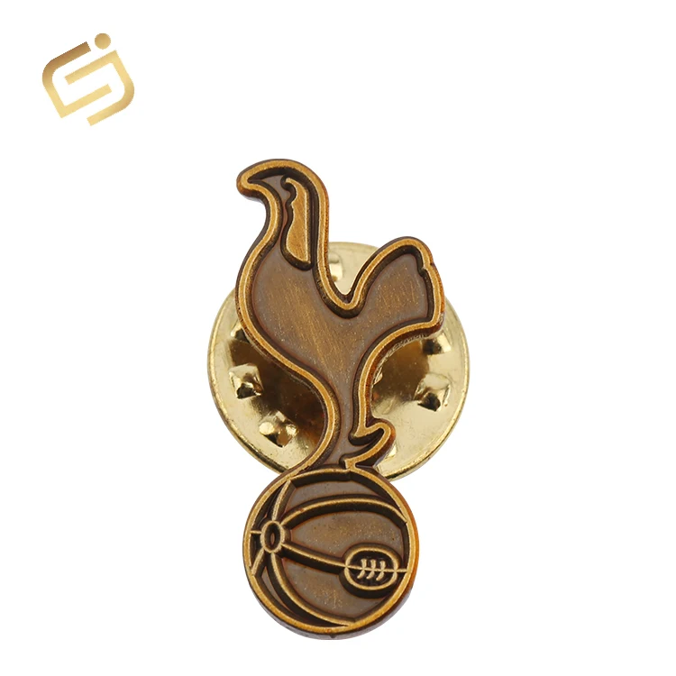 Бесплатный образец Пользовательский логотип баскетбольная спортивная птица 2D отворот булавки