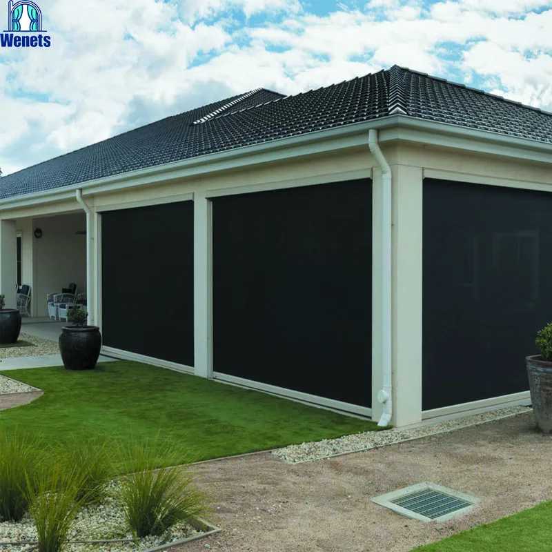 Windproof and Waterproof Outdoor Roller Blinds for Windows Electric  Full Blackout
