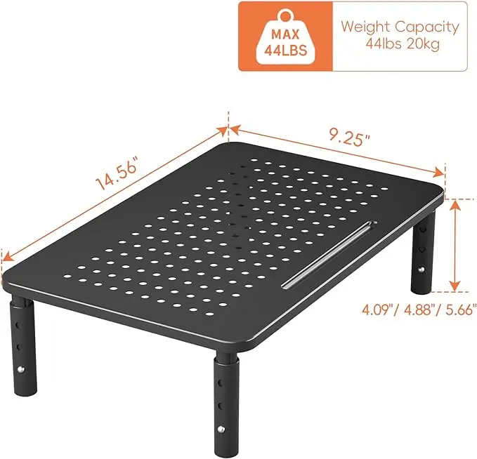 Monitor Stand Riser with Adjustable Height Metal Computer Riser for  Monitors Desk Monitor Stands