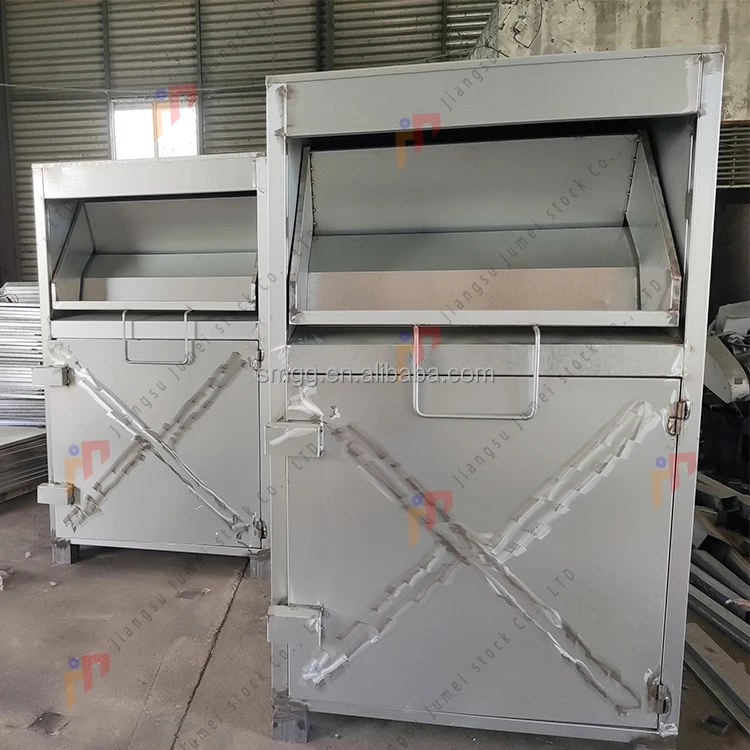 Wholesale Clothes Trash Bin Recycling Clothing Box Public Green Red Color Street Donation Bin