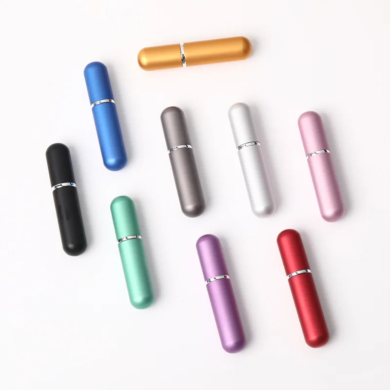 5ml Mini Spray Perfume Glass Bottle With Aluminum Enclosure Luxury Glass Perfume Bottle With Box
