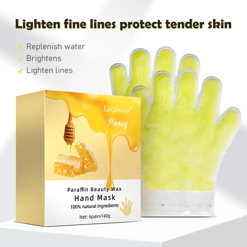 OEM частная марка медовая парафиновая Косметическая восковая маска для рук отшелушивающая увлажняющая отбеливающая маска для рук
