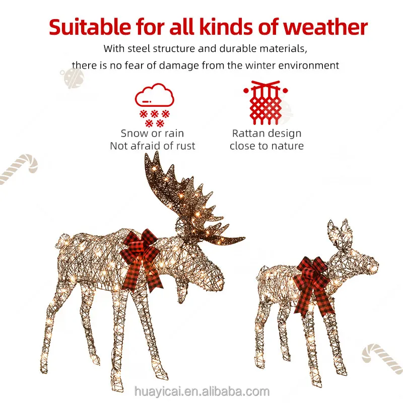 2024 hot sales Outdoor christmas decorations holiday lights LED reindeer light