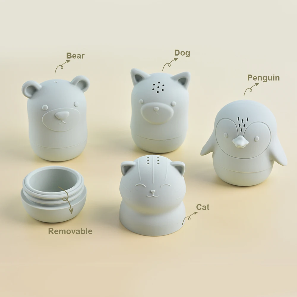 2024 Custom Logo Silicone Bath Toys Soft Animals Squirt Water Bathtub Toy BPA Free Water Spray Baby Bath Toy