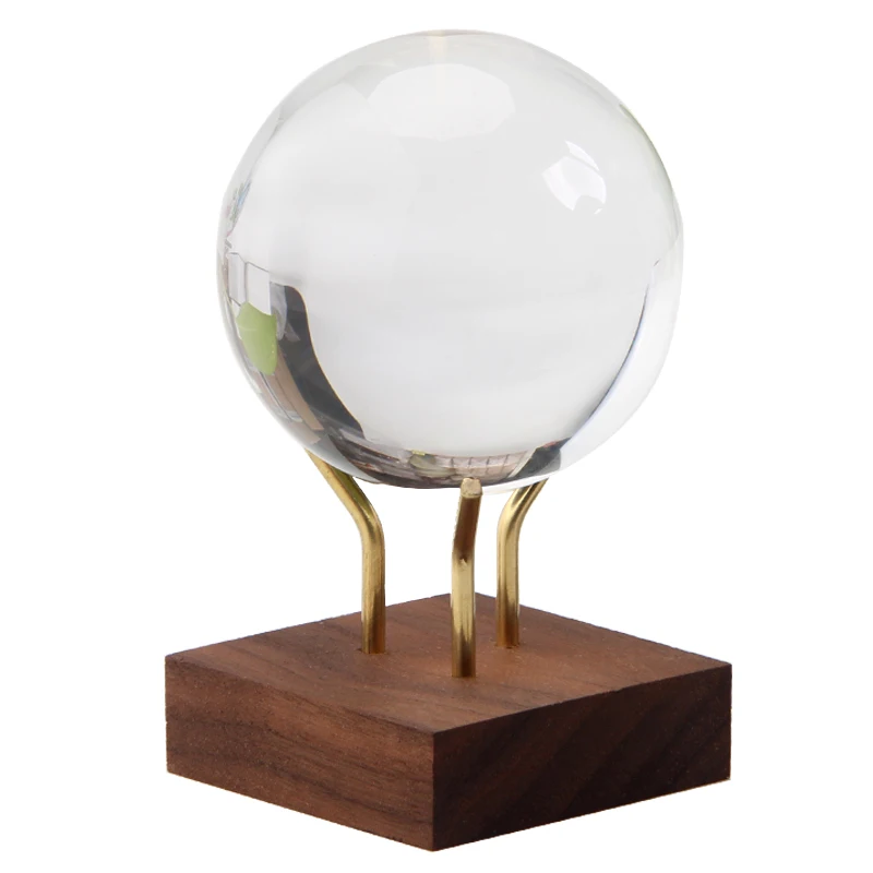 Новое поступление, Маленькая деревянная подставка, хрустальный шар с золотой подставкой, шар для гольфа, дисплеи, подставка для сферы с держателем из драгоценных камней