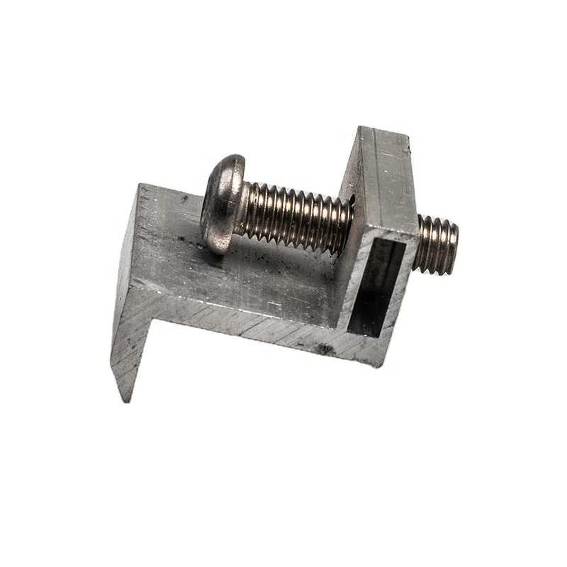 aluminum block Wholesale 4mm-9mm solar panel module mounting mid powder clamp and