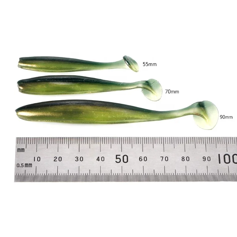 Rising Hot t-tail trilling casting lead head hook bass Mandarin fish paddle tail soft bait soft worm plastic soft fishing lures