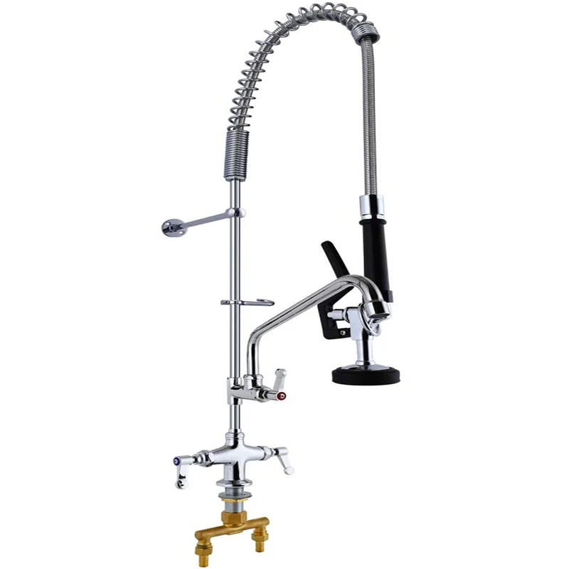 Deck Mounted Type Kitchen Commercial Faucet Pre Rinse Sink Faucet Restaurant Hotel Application Tap