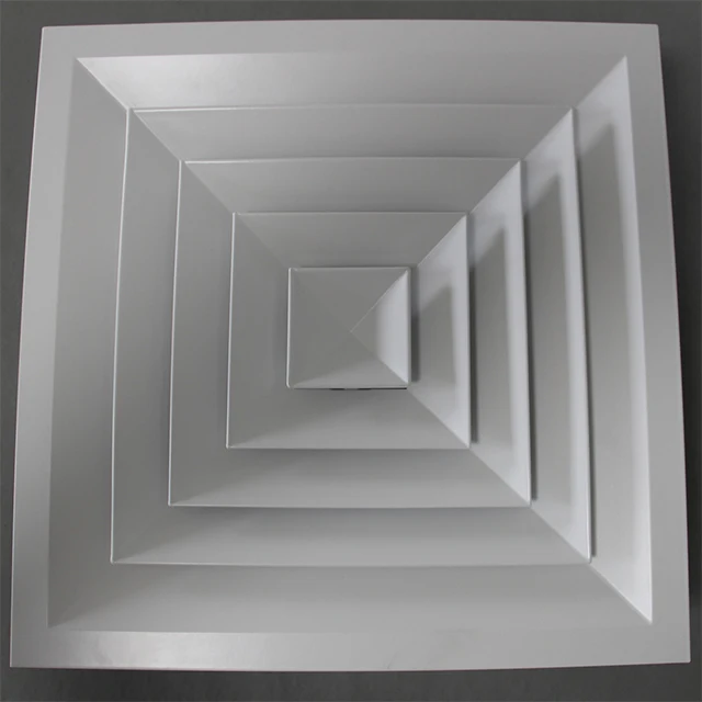 QIEXEIN HVAC System Way Supply Ceiling Air Diffuser Air Conditioning Square Diffuser Air Vent Outlet