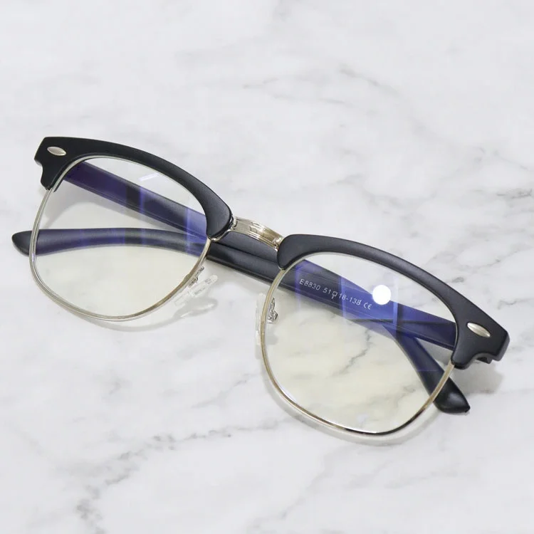 Half Frame Fashion Computer Game Glasses River Cheap Men Women Wholesale Custom Anti Blue Light Block for Optical