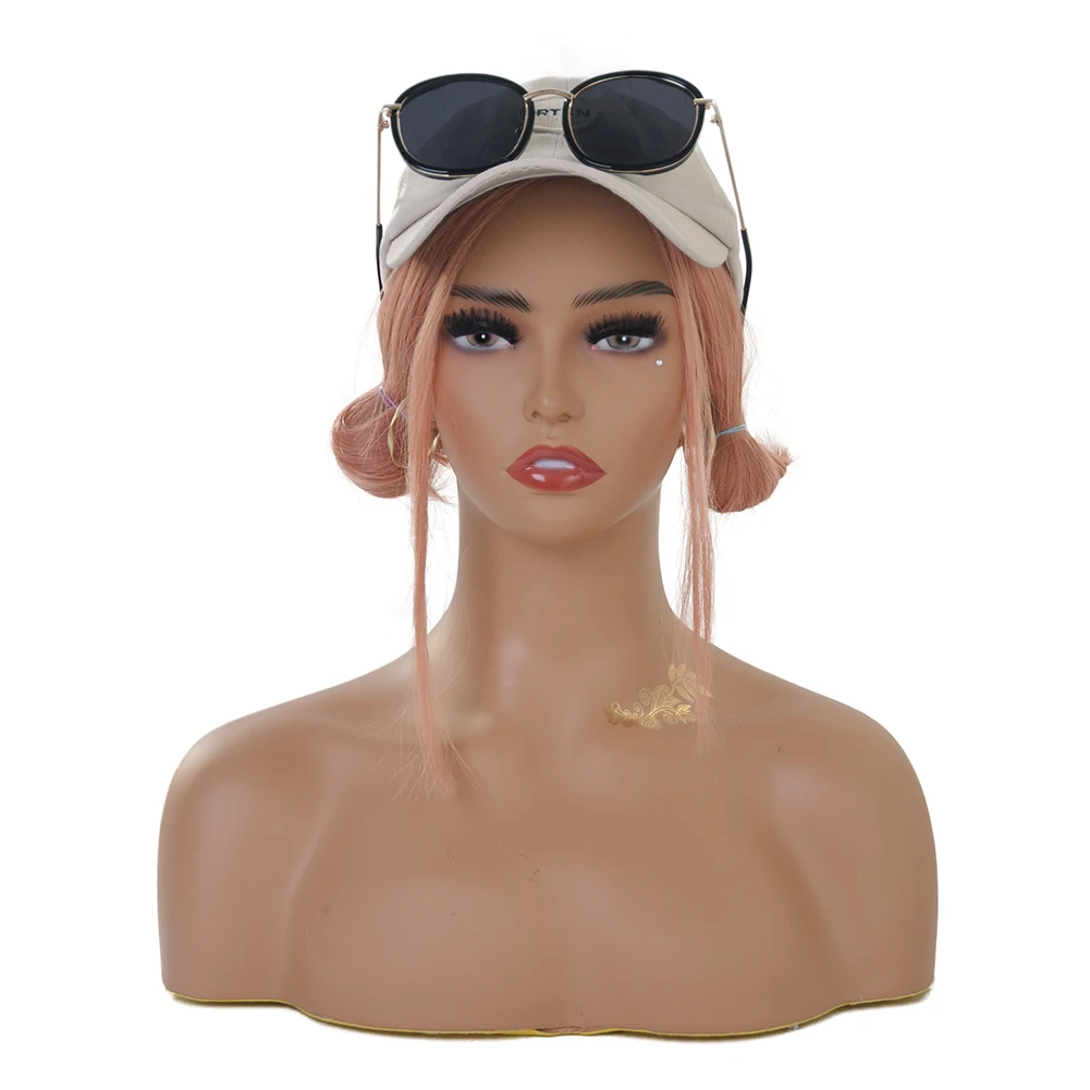 
Free Ship Realistic Female Mannequin Head with Shoulder Wigs Display tripod stand 