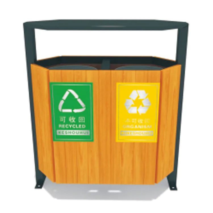 Factory supply discount price trash can 13 gallon recycling garbage bins bamboo bin in low