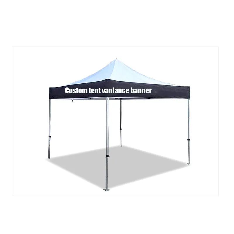 NO MOQ Oxford Fabric Easy to Install Promotional Canopy Tent Banner Custom Design Printing Logo Valance Wrap Banner