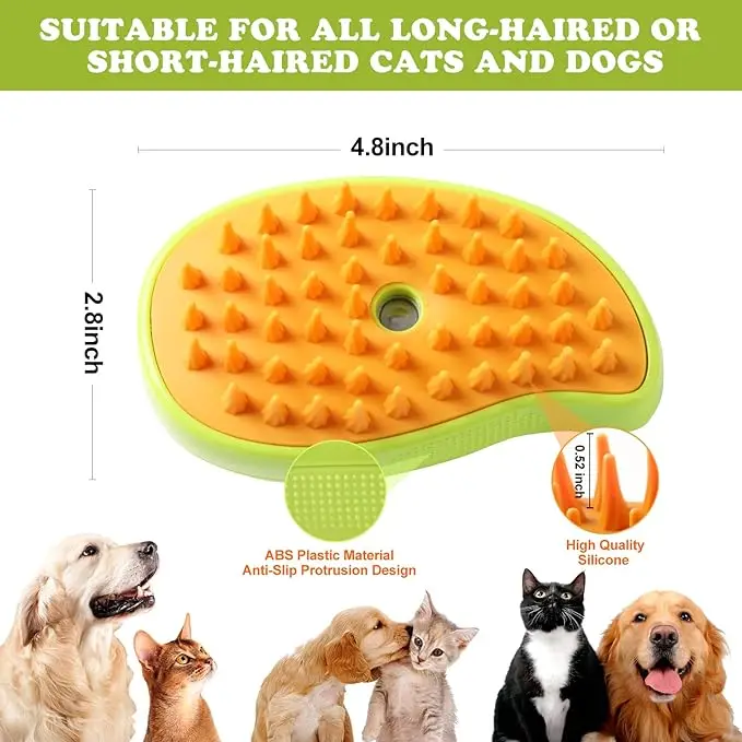 Steamy cepillo para mascotas  Cat dog Brush Steamer Bath Brush Steamy Pet brush For Removing Tangled And Loosse Hair