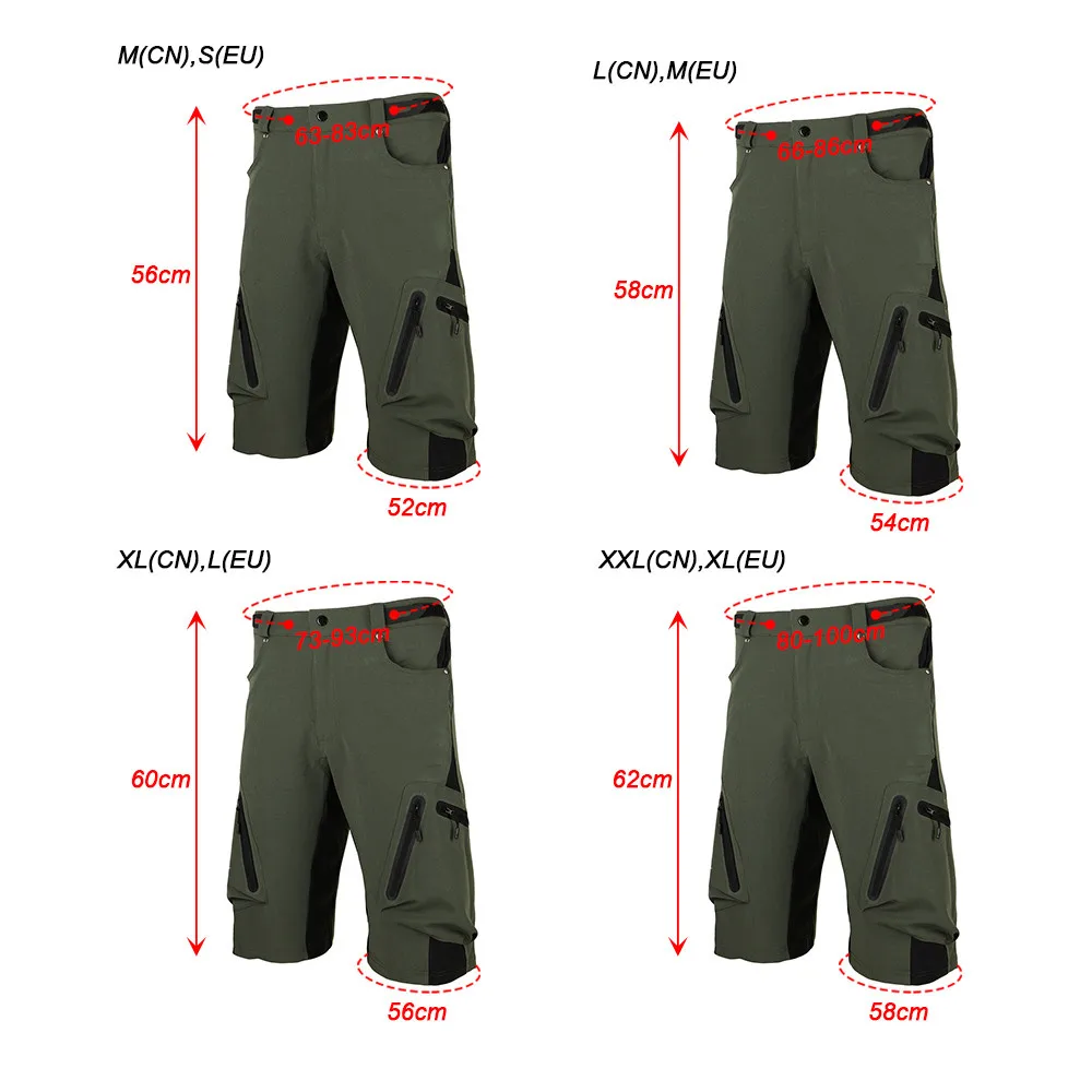 
Wholesale Custom Cycling Short Trousers Downhill Bermuda Ciclismo MTB Shorts Outdoor Mountain Bike Breeches With Zipper Pocket 
