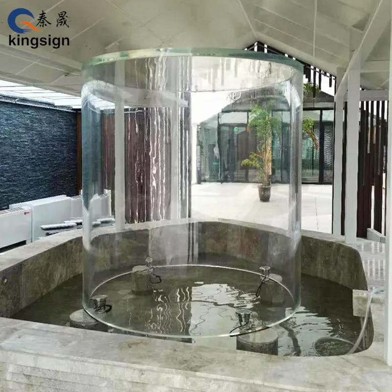 Kingsign 93% transparency large acrylic tubes pipes cylinder for aquarium fish