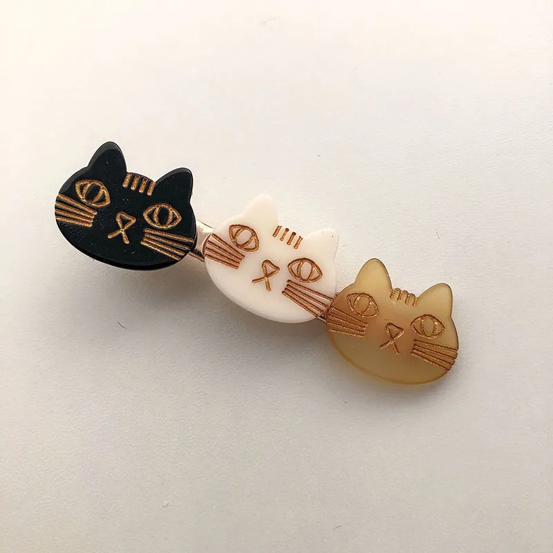 2021 new cartoon cat hairpin girl fashion cute duckbill clip Korean style accessories