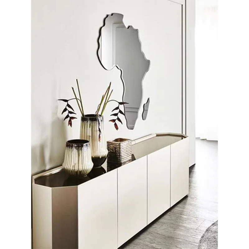 Geometric African Topographic Map Mirror Wall Topographic Map Overlay Art Graphic Mirror Wall hanging Designer Mirror