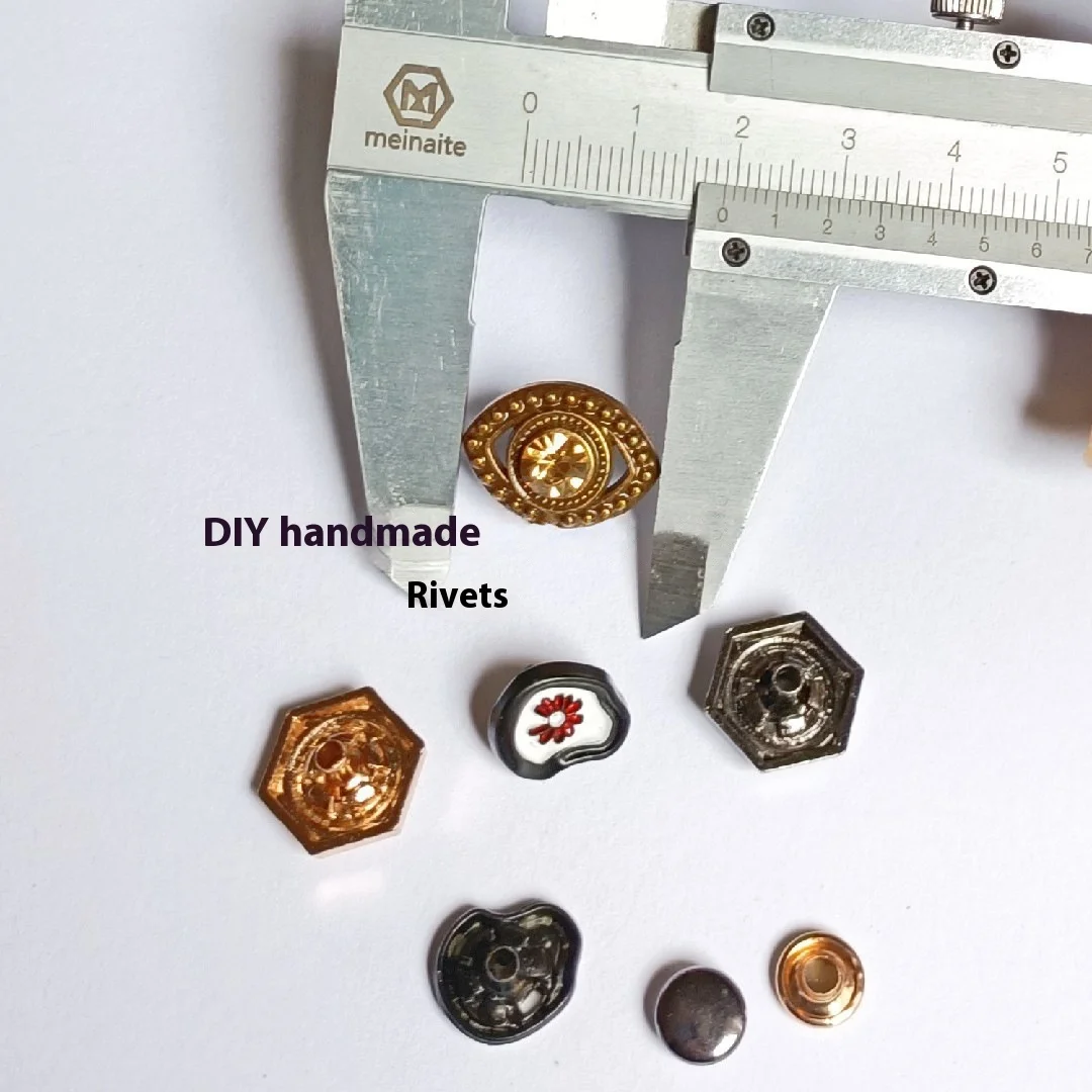 Handmade Retro Decorative Rivets for Clothing Shoes Hats & Bags 8mm Iron Nails with Plating for Leather Accessories