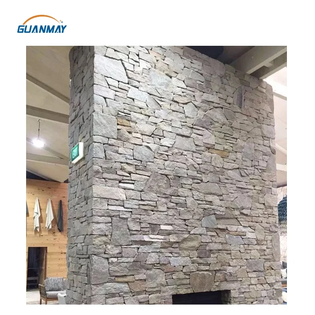 Yellow Loose Strips Wall Cladding Natural Stone Exterior Wall Stone Cladding Exterior Stone Veneer