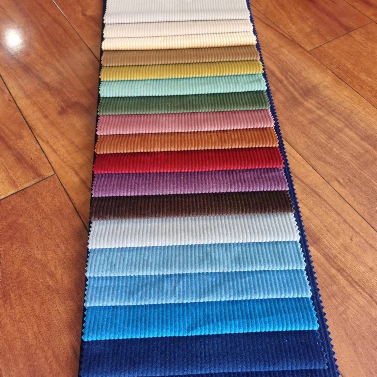 100% Polyester A Series Of Corduroy style of  tricot knitting Striped Velvet to cushion